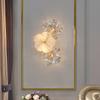 Nordic Luxury LED Wall Light 2025 New Cream Wind Glass Background Wall Decoration Light Restaurant Bedroom Creative Flower Light