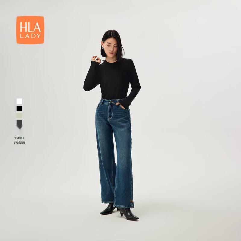 

HLA Women s Solid Long Sleeve T-Shirt L