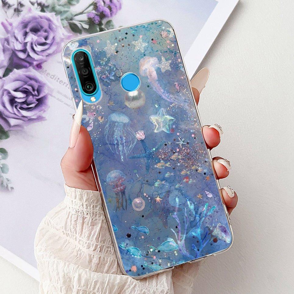 

For Huawei P30 Lite P20 Lite P10Lite Cases Cool Style Tiger Dragon Pattern Phone Case Clear Soft Silicone TPU Back Cover Coques Huawei P20 Lite