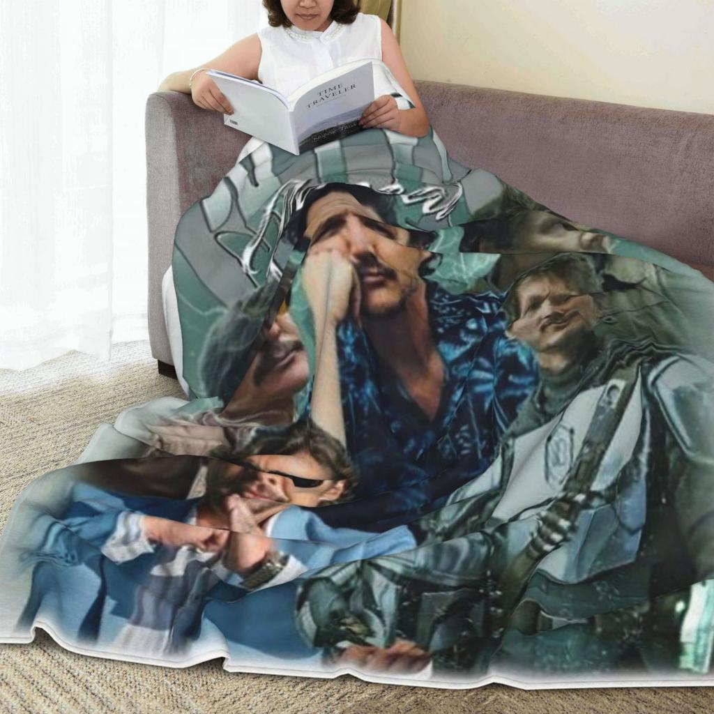 Pedro Pascal Pattern Blankets Fleece Sofa Throw Blanket Multi-function Throw Blankets for Bedding Travel Throws Bedspread Quilt