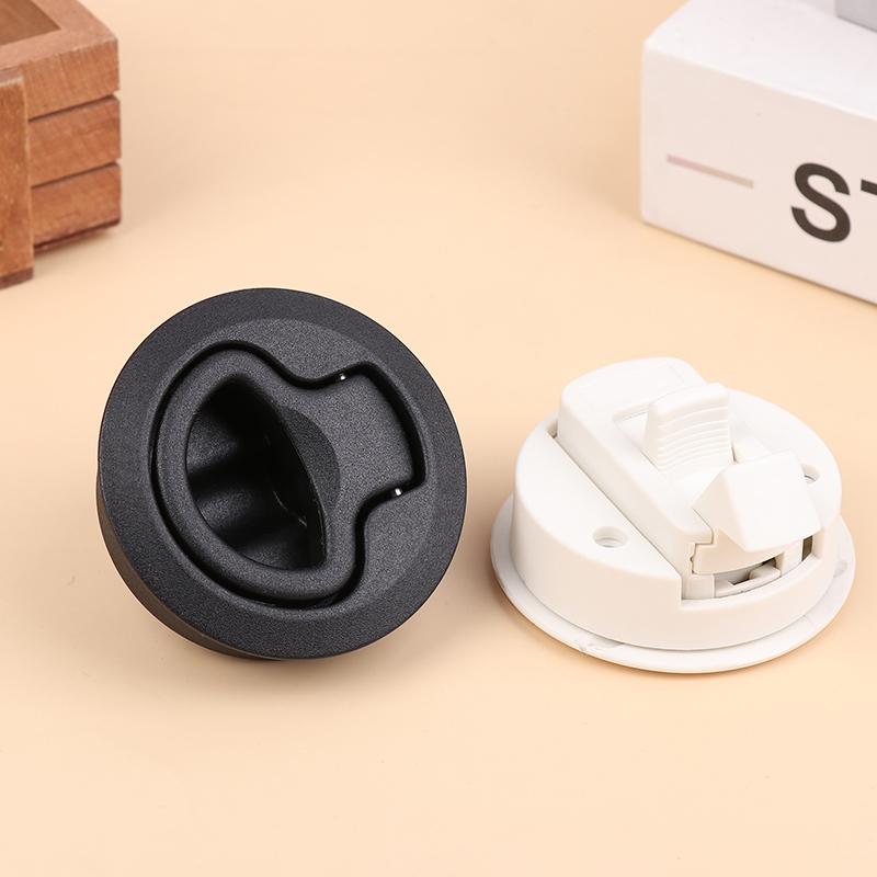 1Pc Round Flush Pull Slam Latch Cabin Flush Door Locker Mount Lift Pull Handle For Rv Yacht Marine Boat Deck Hatches Accessories