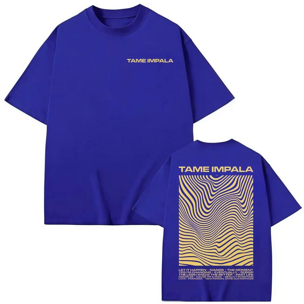 Tame Impala Rock Band Merch TShirt HighQuality Oversized Cotton Short Sleeve Unisex Summer Casual Fashion Streetwear Tshirt
