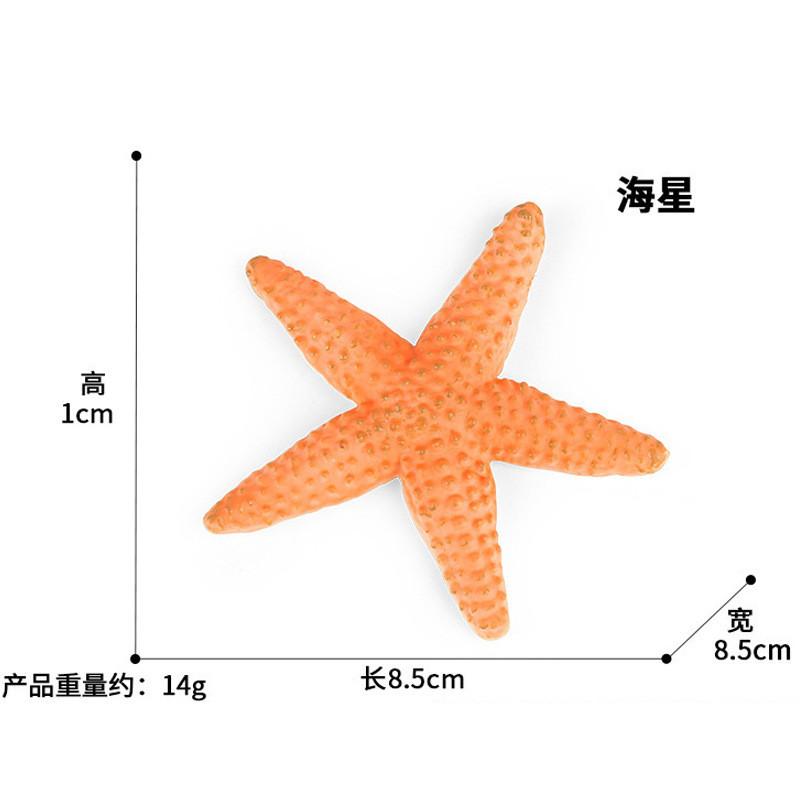 Lifelike Five-point Starfish Figurine Pvc Static Model Perfect For Beach Theme Decor