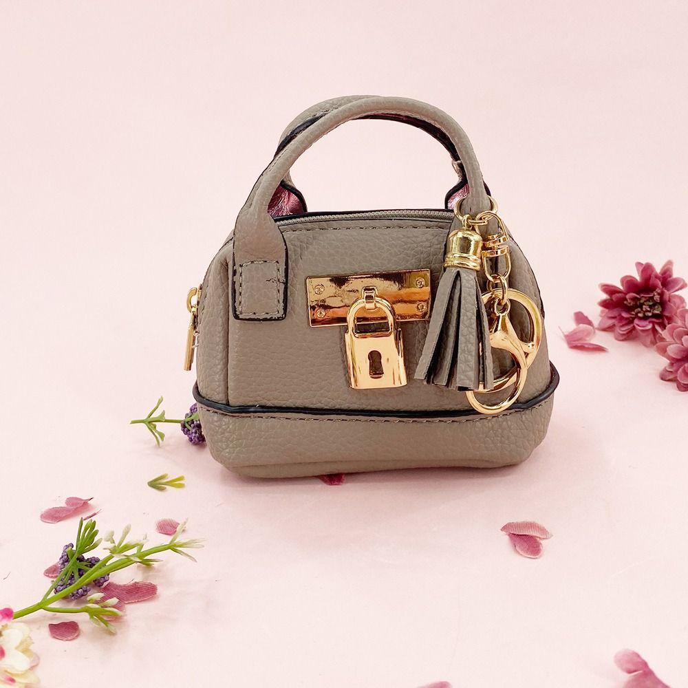 Creative With KeyChain Key Bag Simple PU Leather Mini Storage Pouch Multifunction Gift Coin Purse Wallet
