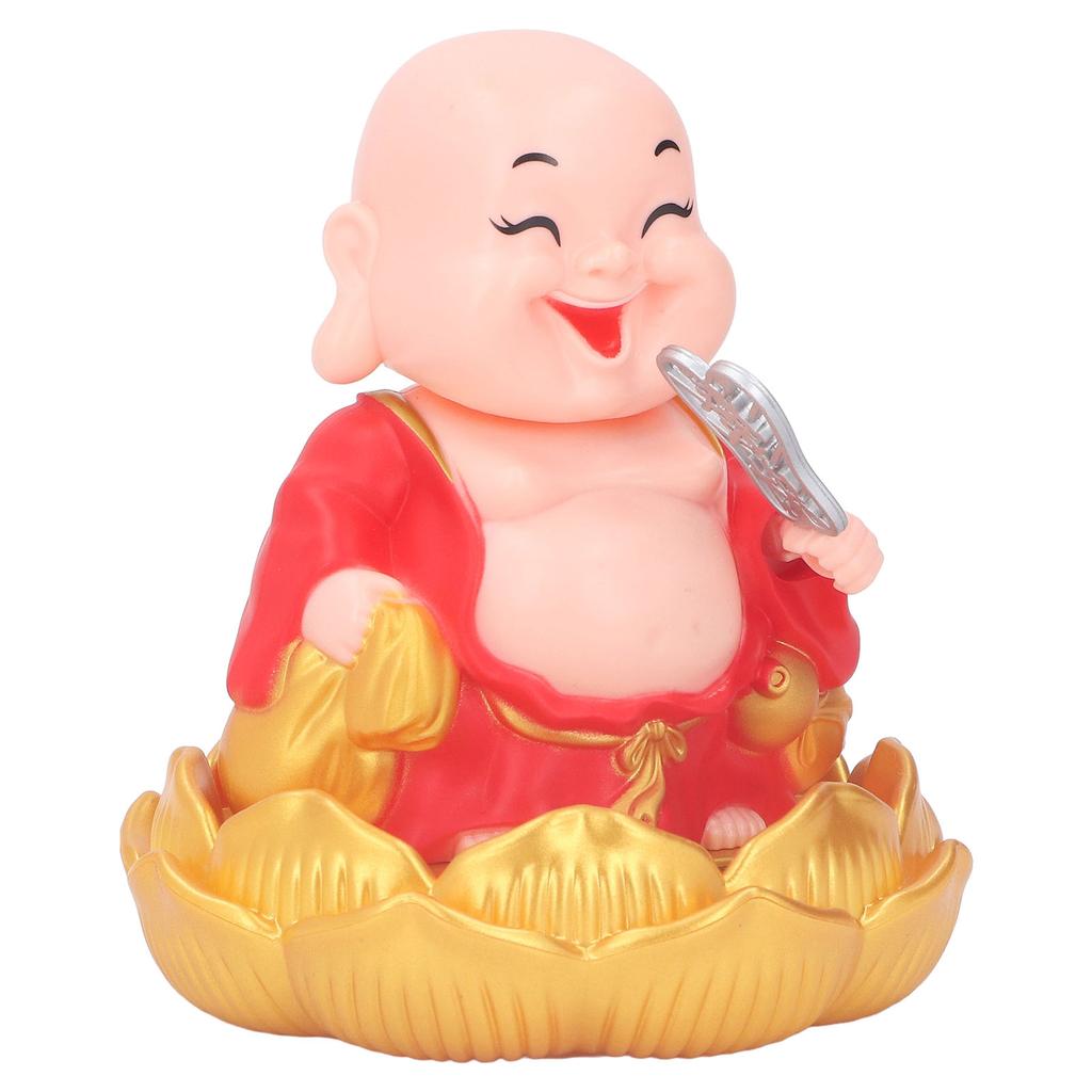 Nodding Smiling Buddha Maitreya Automatic Laughing Car Dashboard Solar Buddha Toy for Home Desktop
