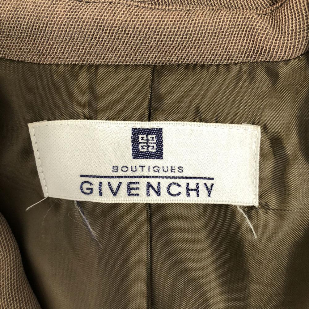 Givenchy Пиджак 90-х годов, приталенный, 38, Коричневый, Пожилые женщины, Б/у
