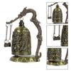 Bronze Buddhist Bell Ornament Alloy Bronze Bell Statue Dragon Bell Decoration  Home Office Decor