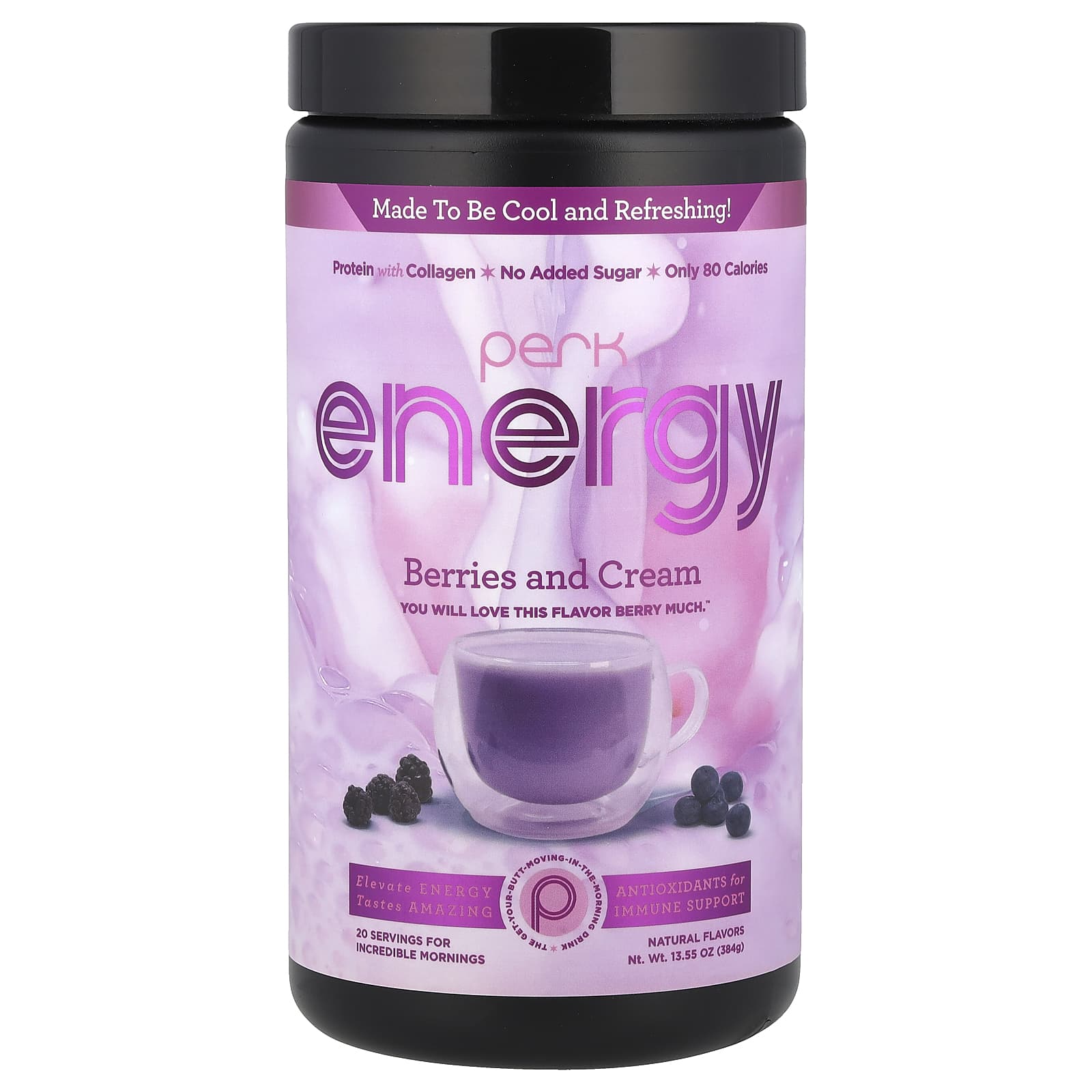 

Perk Energy, Berries & Cream, 13.55 oz (384 g)