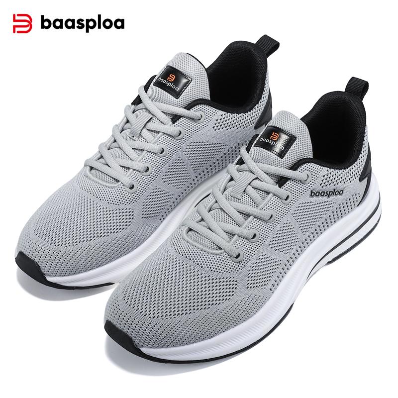 Baasploa Men Running Shoes Lightweight Breathable Tennis Shoes Sports Shoes Casual Fashion Men Walking Shoes Non-slip Sneakers