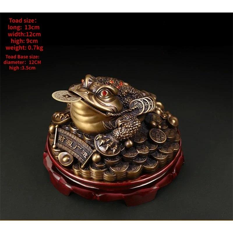 Фэн-шуй Винтажная Медная Золотая Жаба Привлекает Богатство Трехногая Жаба Декор Входного Стола A