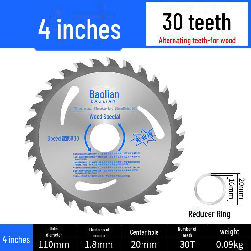 Baolian Professional Woodworking Saw Blade for Angle Grinders, 4-10 Inch, Portable Electric Saw for Cutting Aluminum