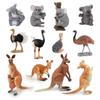 Känguru Koala Strauß Emu Modell Spielzeug Australische Wildtiere Tierfiguren für Kinder Actionfigur Kinder Geschenke Dekorationen