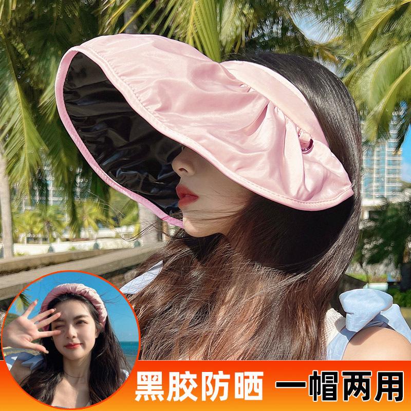Vinyl UV Protection Shell Hat Outdoor Eaves Sun Protection Hat, Summer Ladies