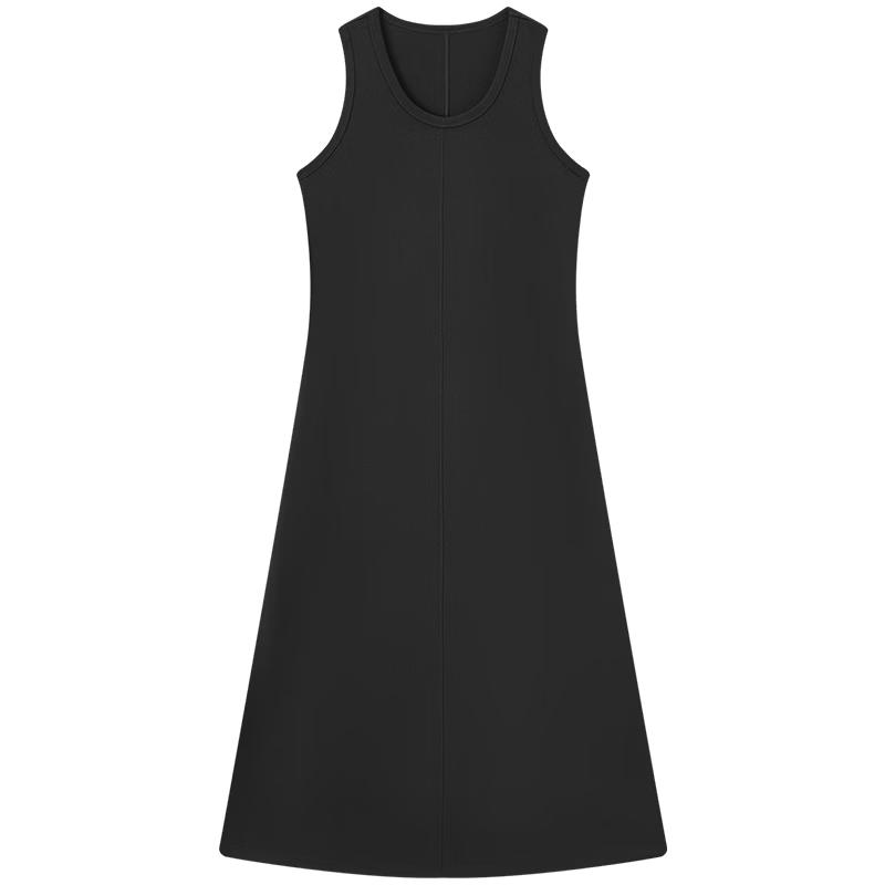 EICHITOO Women s Versatile Black Sleeveless A-line Dress M