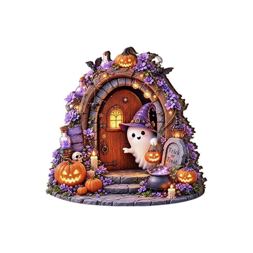 Vintage Halloween Decorative Hanging Sign for Holiday Home Decor