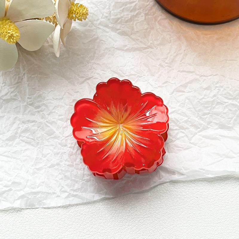 Egg Flower Hair Clip SetBauhinia Flower Back Head Grab Clip Elegant Shark Clip Hair Accessory Headwear