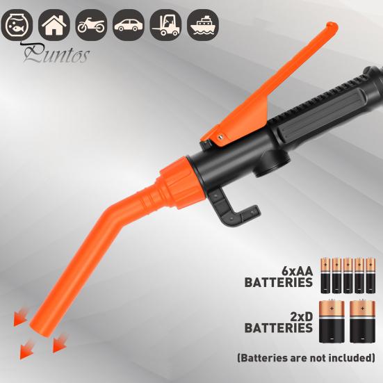 Portable Transfer Pump Battery Operated Electric Siphon Pump Powerful Suction Easy To Use Handheld Fuel Oil Transfer Pump