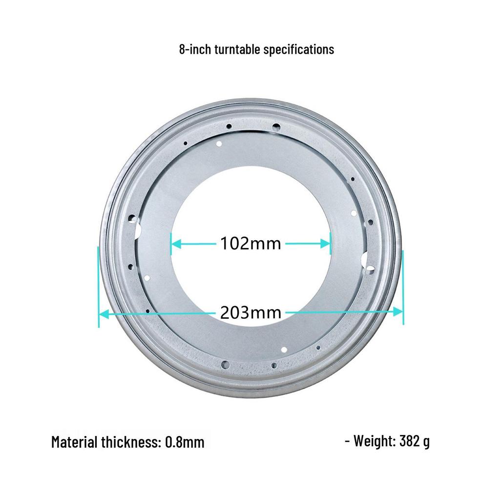 9-Inch 360° Rotating Iron Display Stand with Galvanized Hollow Base