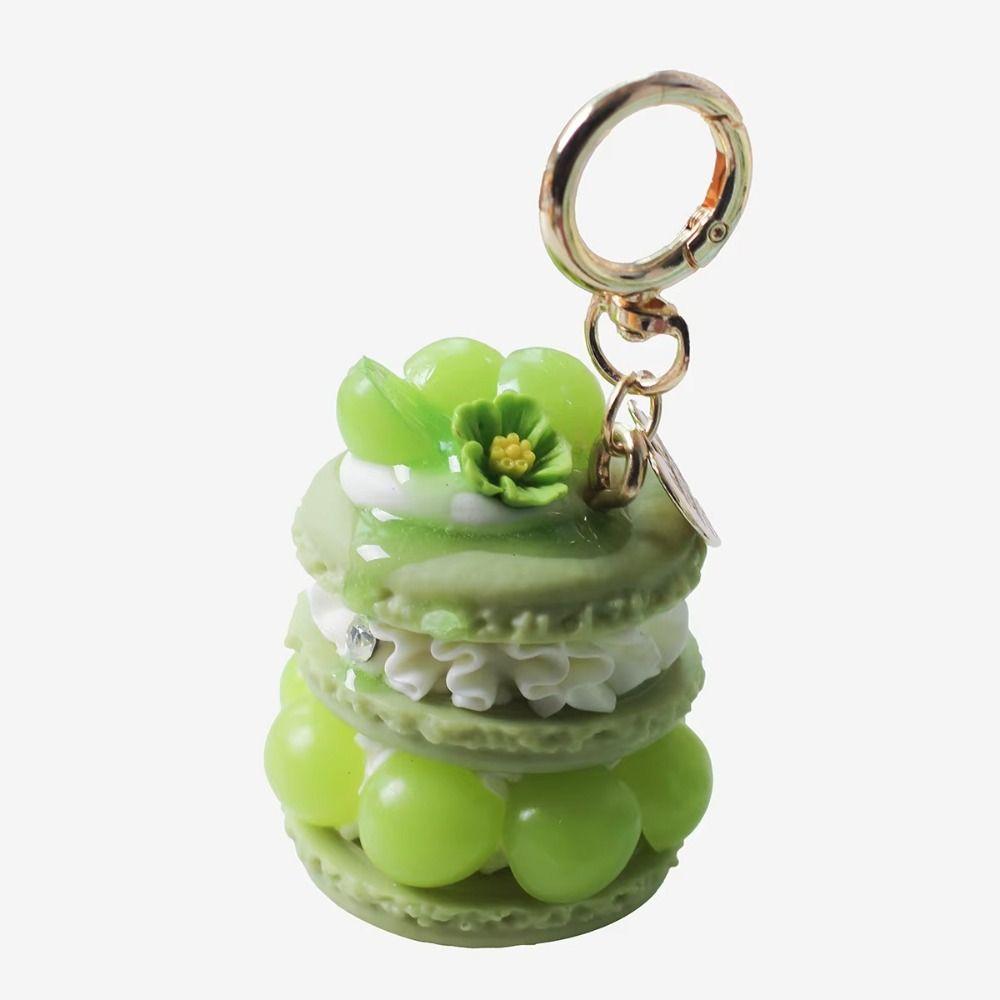 Simple Funny Fruit Dessert Pendant Simulation Food Keyring Fashion Cake Keychain  Best Friend Gift