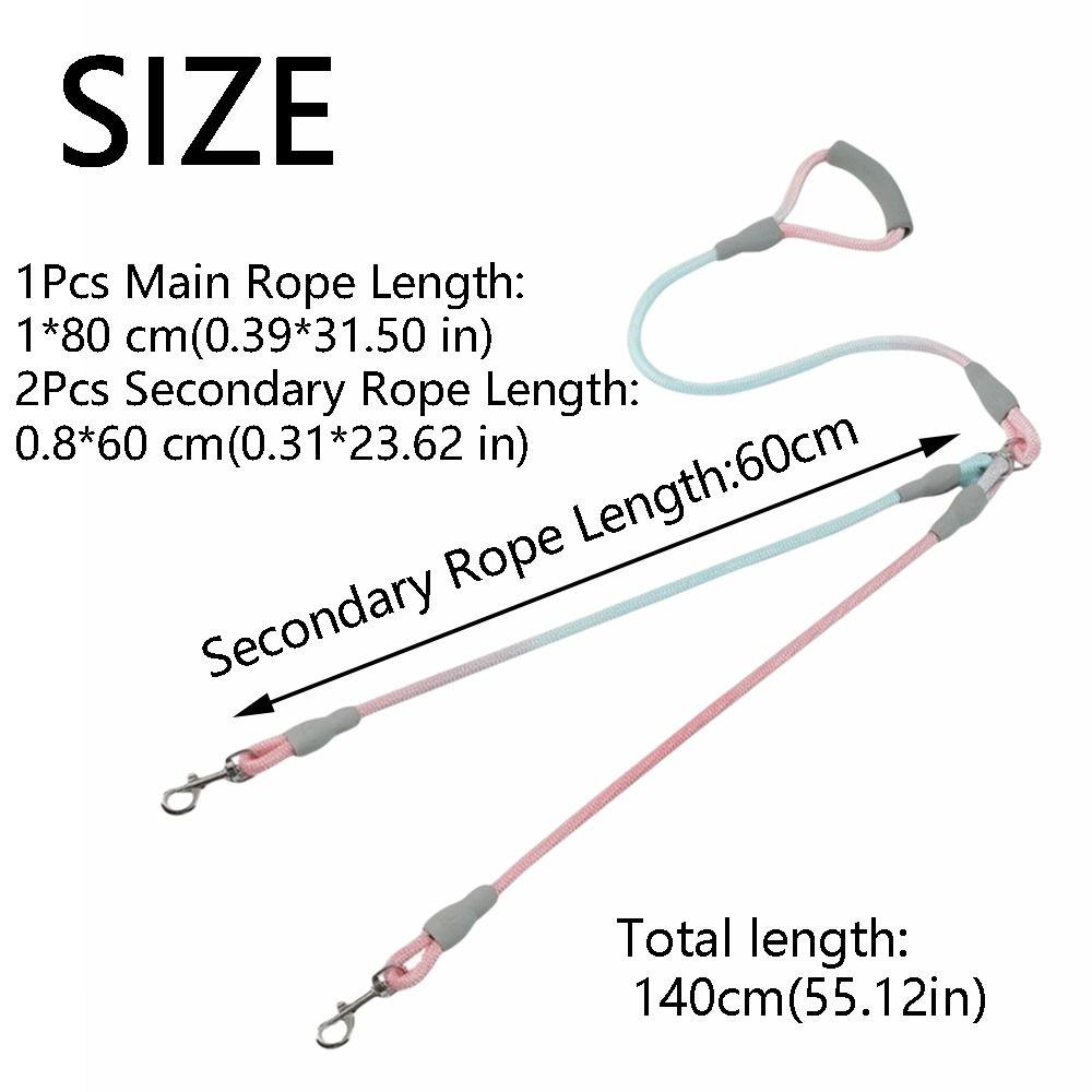 Adjustable Dual Dog Leash Set 360° Swivel Dog Running Leash Pet Training Lead  Pet Accessories
