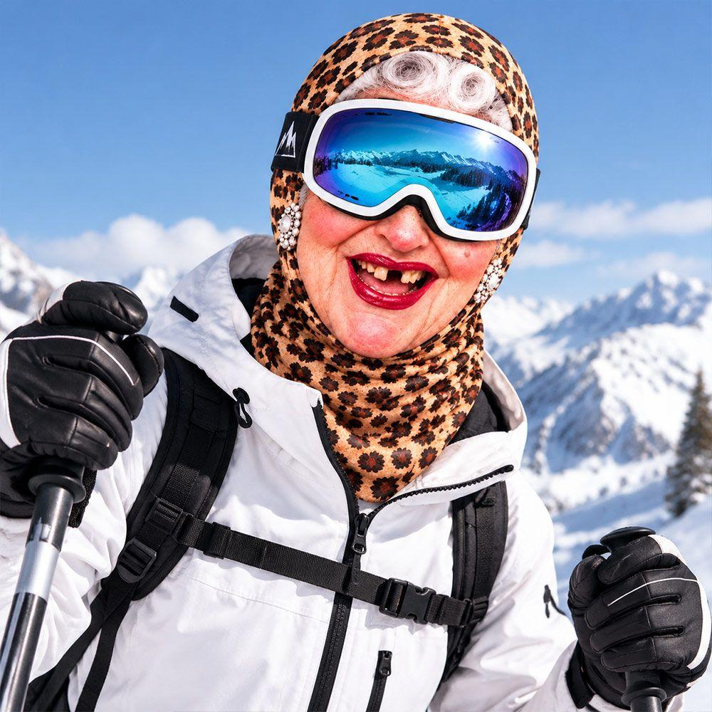 3D Face Printed Funny Ski Mask Old Man Pattern Winter Mask Cover  For Outdoor/Cycling/Pranks/Party