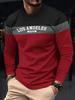 2025 Neuer Herbst Herren Rundhals Lässig Streetwear Locker und Modisch Sportbekleidung Mit Buchstabenmuster Kreatives Langarm-T-Shirt