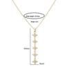 Exquisite Gold-Plated Diamond Four-Leaf Clover Tassel Necklace for Women - Fashionable Titanium Steel Clavicle Chain