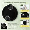 10x Magnifying Makeup Mirror, Portable Black Wall-Mounted Mirror with Dual Suction Cups,Compact Travel Dressing Mirror for Women