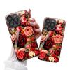 Full screen rose for iPhone17ProMax metallic paint glass mobile phone protective case 17 all-inclusive fine hole factory