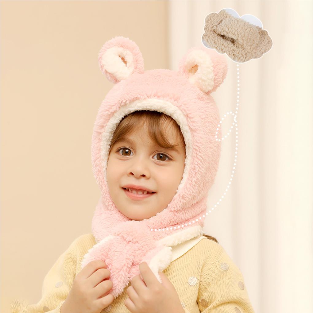 Children Hat Skin-Touch Novelty Cold Resistant Winter Kids Accessories Hat School Travel Baby Caps Cartoon Scarf Warmer