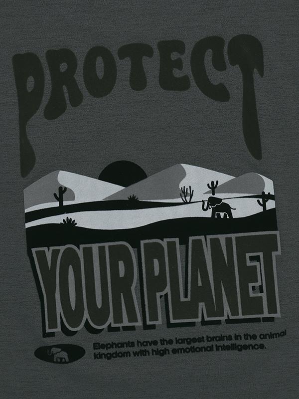 BBC EARTH W Frophy Nature Short Sleeve Round_Charcoal