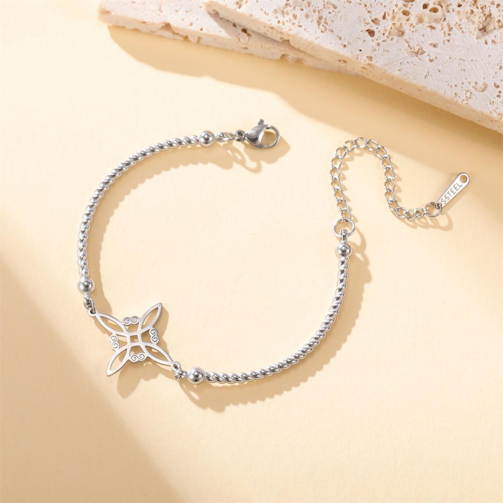  Classic Witch Knot Bracelet for Women Stainless Steel Fashion Celtics Knot Bracelets Wicca Amulet Jewelry Gift Wholesale