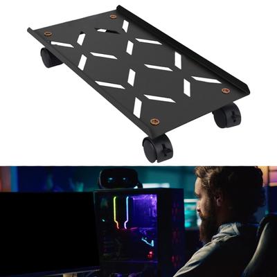 Computer Stand PC Riser Heavy Duty Portable with Caster Wheels CPU Holder for Home Study Rooms
