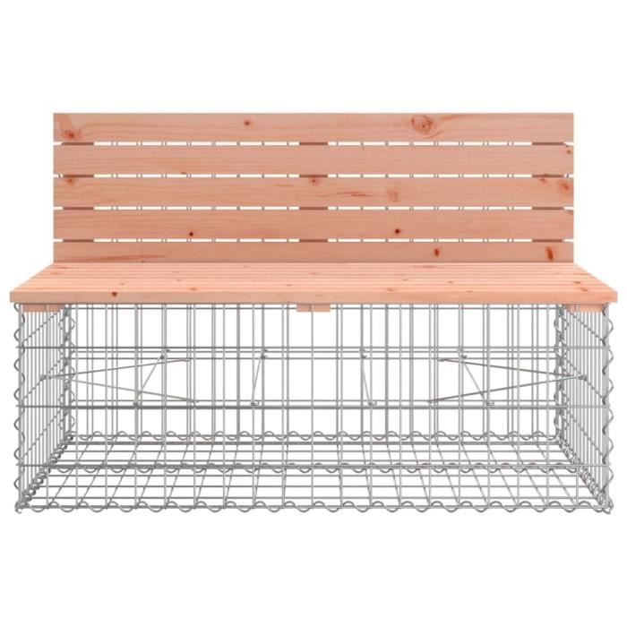 VidaXL Design Gabion Garden Bench 103x70x65cm Solid Douglas Wood 834375