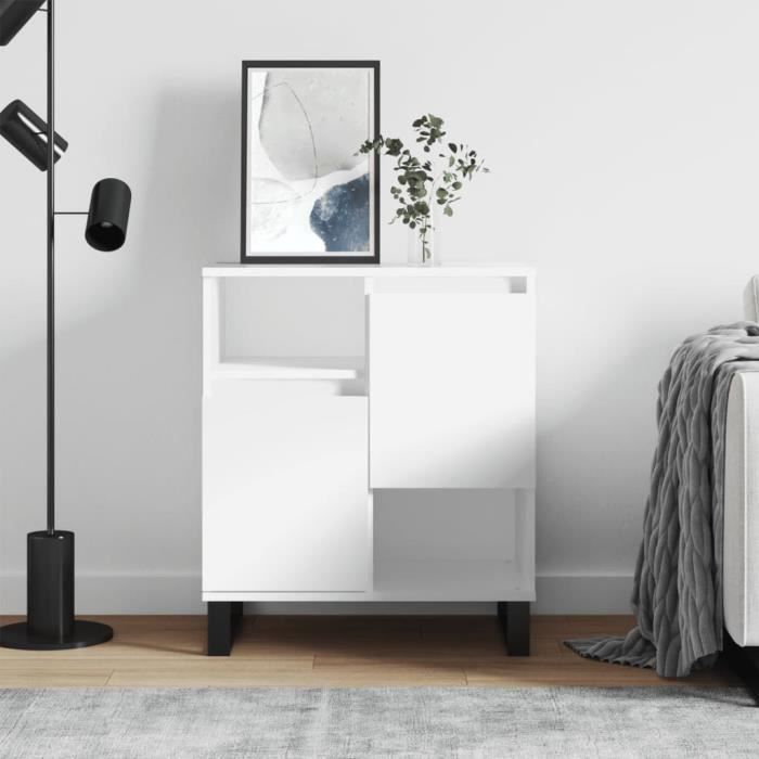 VidaXL Buffet Blanc 60x35x70 cm Bois d'ingénierie 831196