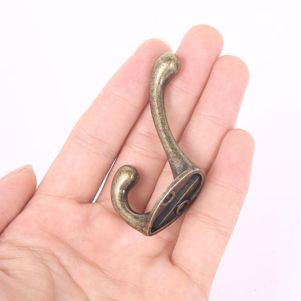 10/20Pcs Coat Hooks Bathroom Wall Mounted Dual Coat Rack Bronze Vintage Clothes Hanger Towel Kitchen Key Hook