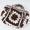 Raw Wool Knitting Kit Large Motif Dark Brown - Bag,