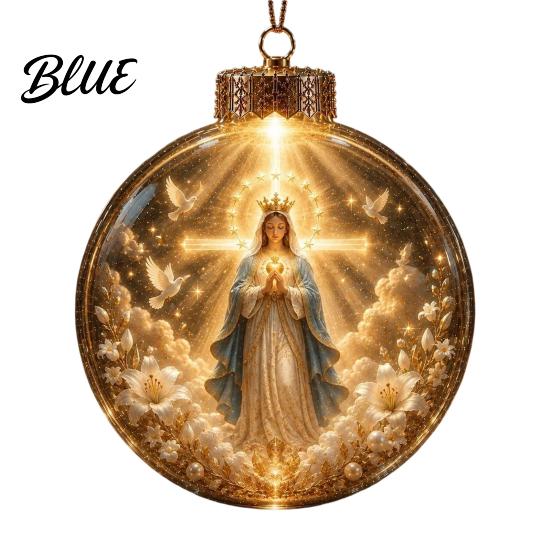 Transparent Christmas Sphere Light Flat 3D with Ball Ornament Gifts Lighted Warm LED Winter Decorative