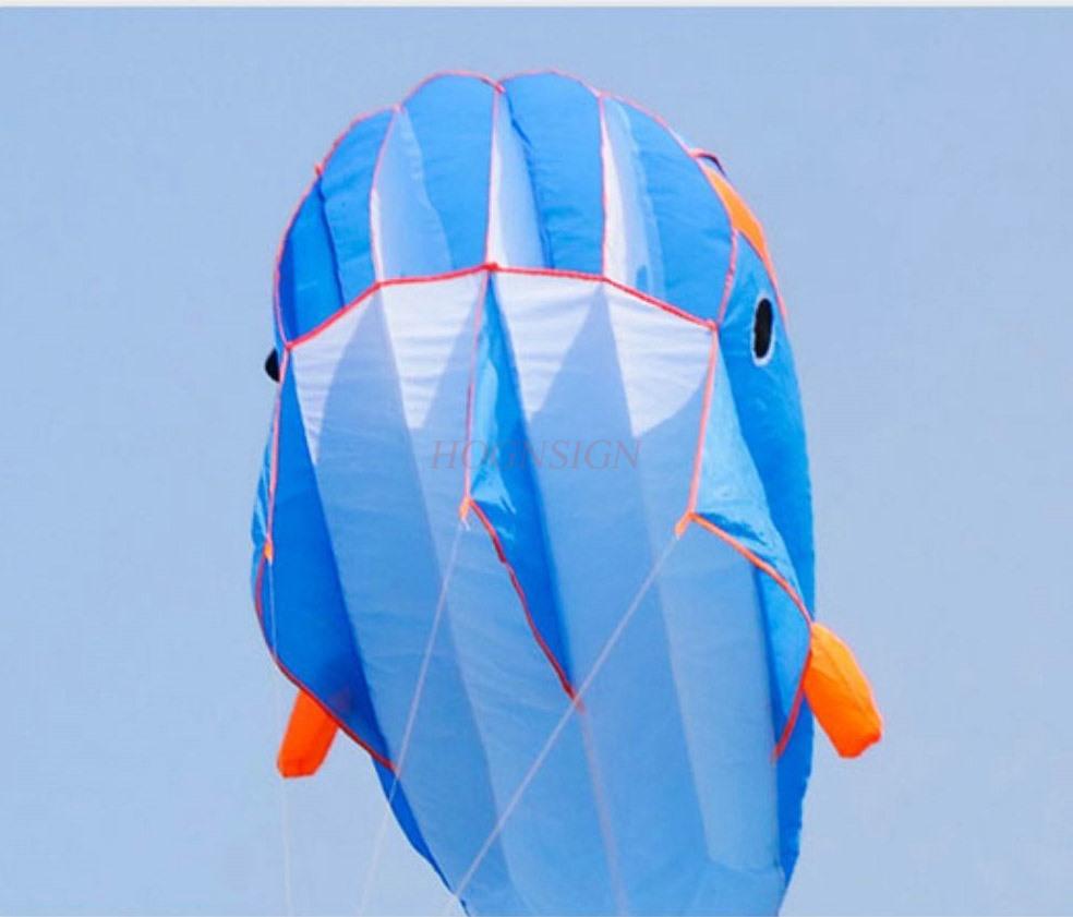 Großer weicher Drachen, leicht im Wind zu fliegen, für Erwachsene und Kinder, 3D, hohe Qualität, neuer Delfin-Weichdrachen