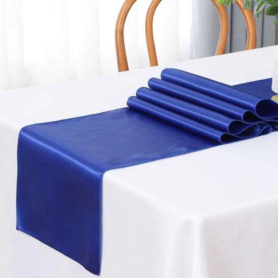 Satin Table Runner 69" X 12" Solid Color Table Runner Wrinkle Resistant Silky Smooth Table Runner for Dining Table Wedding Bridal Shower Modern Events
