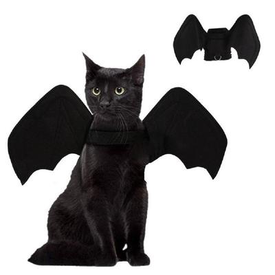 New Cute Pet Clothes Black Bat  and Bell Harness Costume Pet Supplies for Cats and Large Medium