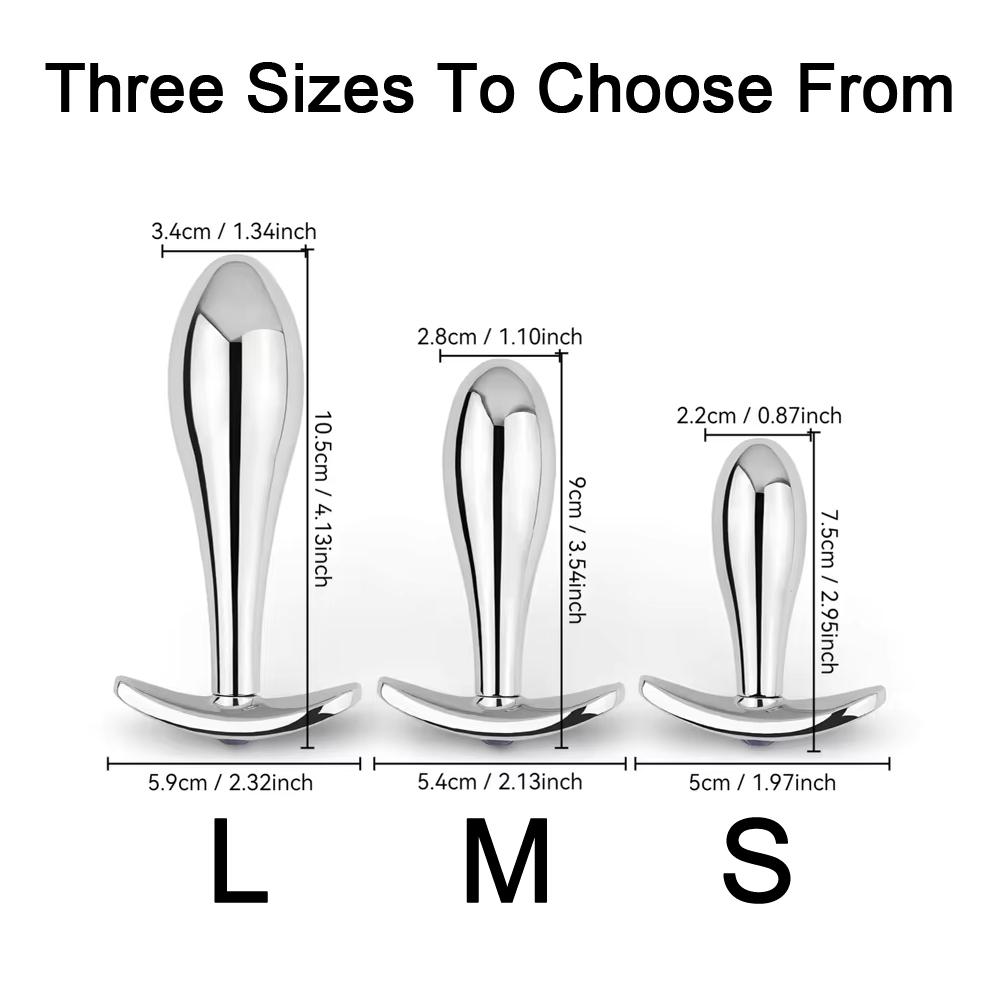 Metal Anchor‑Shaped Base Thumb Anal Plug Three Sizes Outdoor Anal Plug Outdoor Dildos Butt Plug Adult Sex Toys