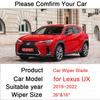 Car Front Windshield Wiper Blades for Lexus UX 2018     Model Frameless Durable Rubber Snow Scraping Accessories