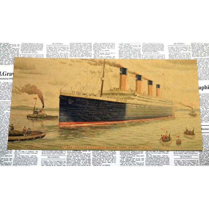 Titanic Retro Kraft Paper Poster for Bedroom or Bar Decor