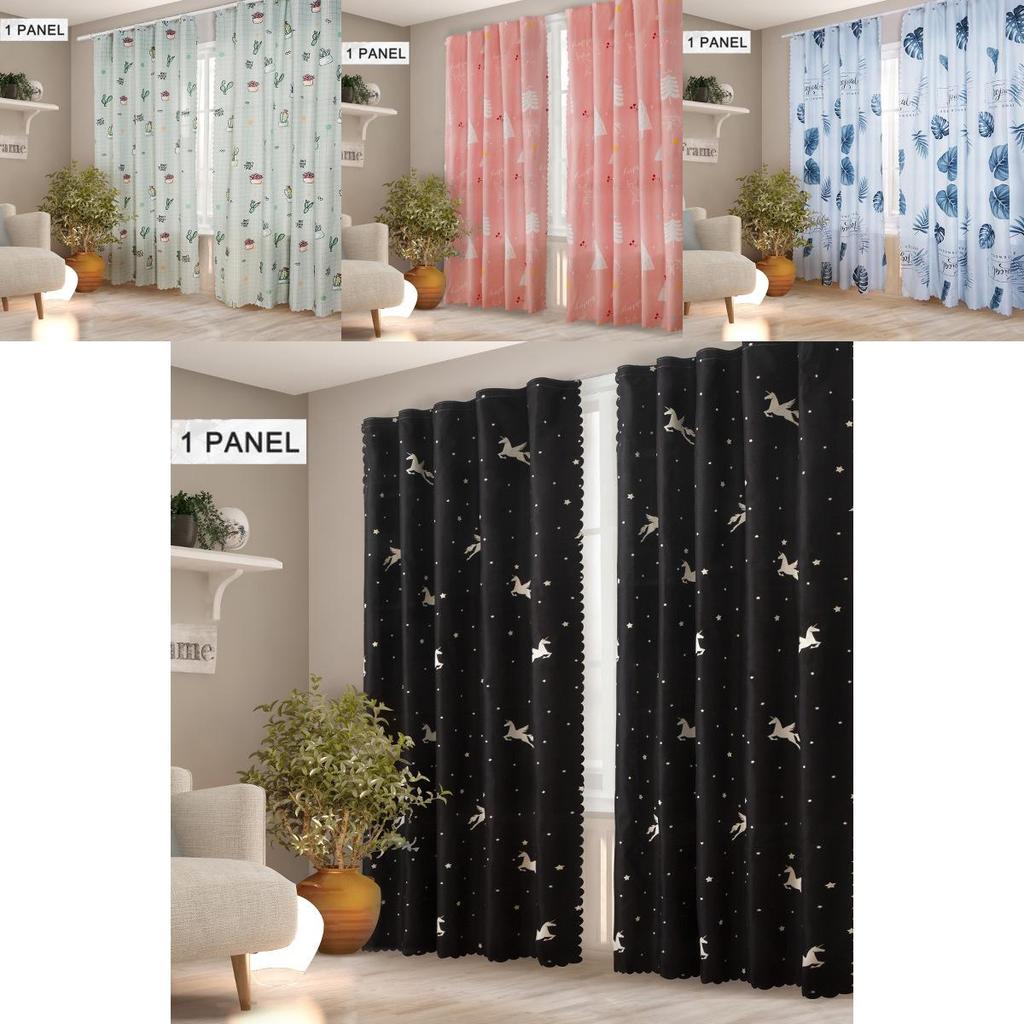 Elegant Nordic Style Sunshade Blackout Curtain With Durable Velcro Panel