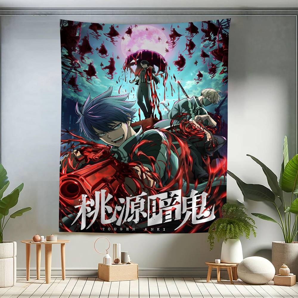 Hot Anime TTougen AAnki DIY Wall Tapestry Art Science Fiction Room Home Decor Wall Art Decor