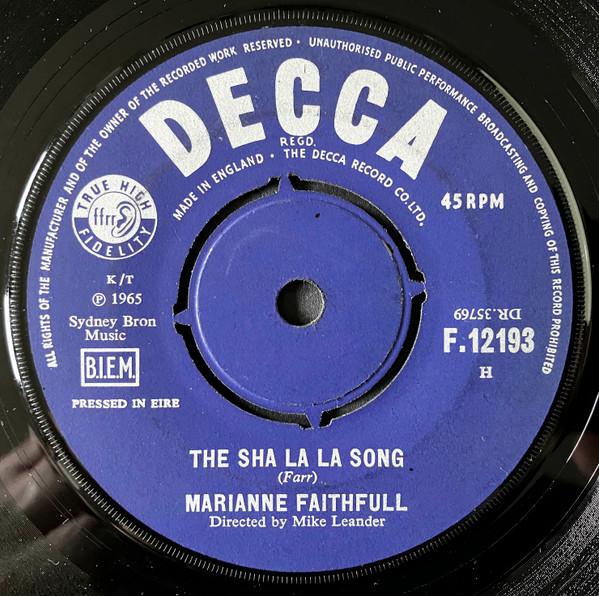 

7inch Record MARIANNE FAITHFULL - Summer Nights F12193 Decca 1965 UK Rock Used