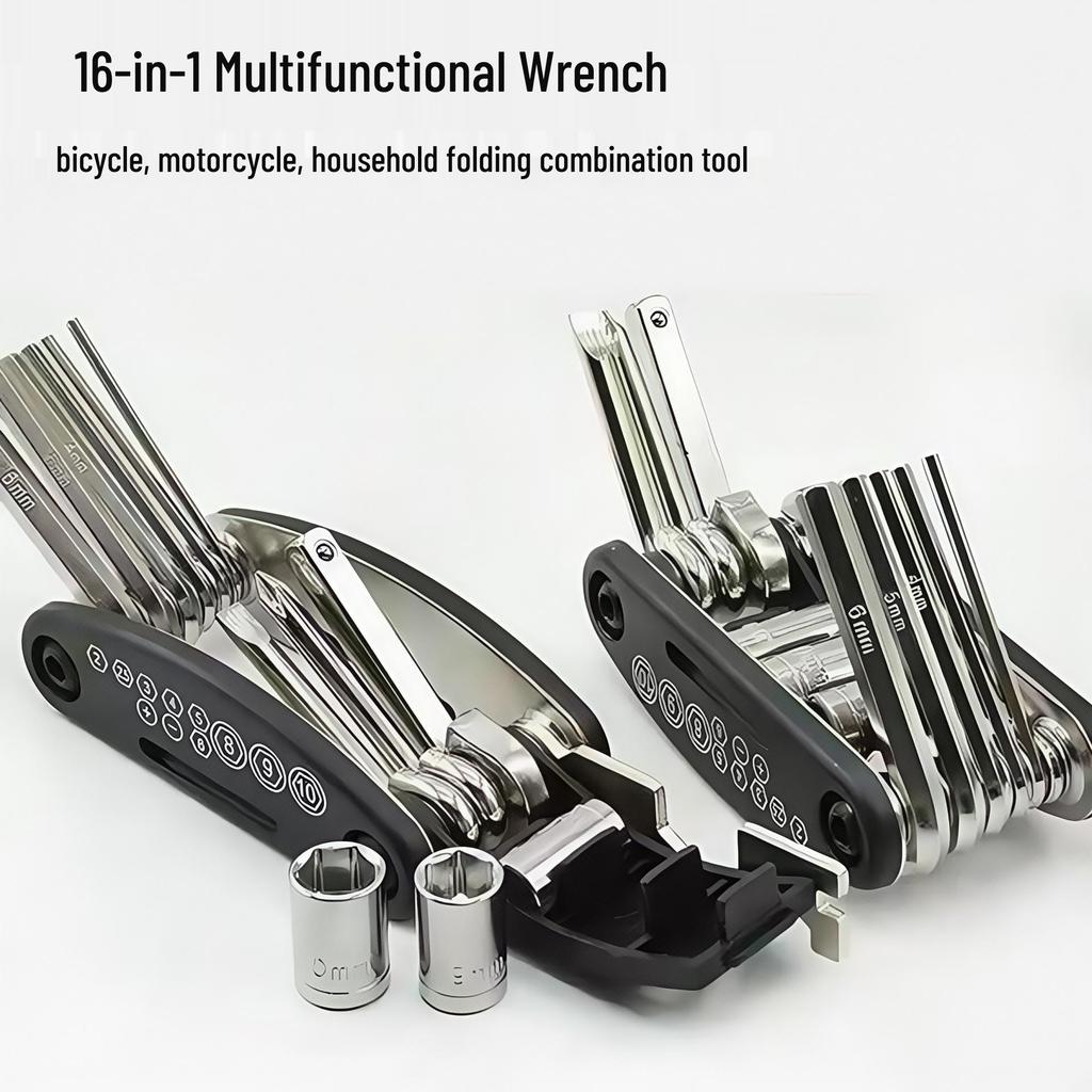Multi-functional Hex Key & Wrench Tool Set for Bike & Home Repairs