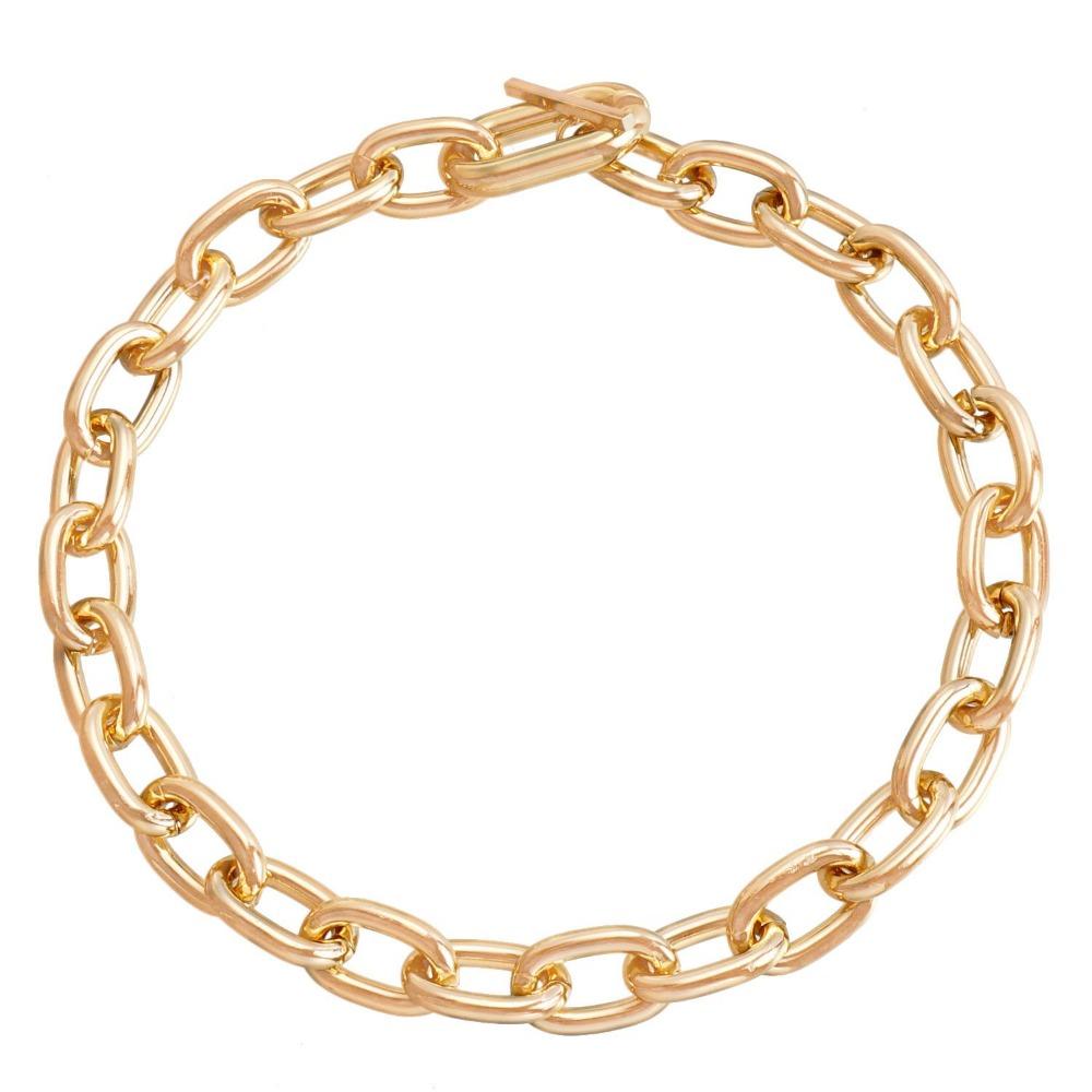 Street Hip Hop Trendy Splicing Simple Necklace Female Exaggerated Single-layer Geometric Aluminum Chain Necklace