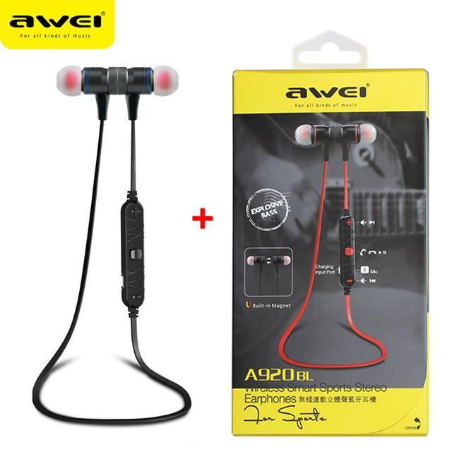 AWEI A920BL Auricolare Bluetooth senza fili Auricolare sportivo Auricolari  cordless a mano libera Auricolari per iPhone Samsung Xiaomi Phones acquista  in modo economico — spedizione gratuita, recensioni reali con foto — Joom